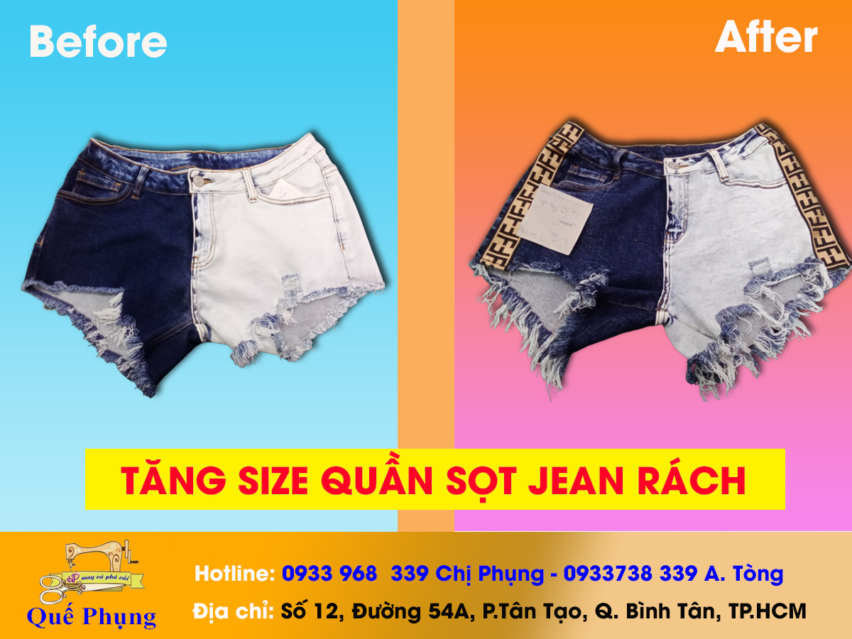 TĂNG SIZE QUẦN SỌT JEAN RÁCH